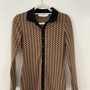 ASTR chevron long-sleeved mini dress